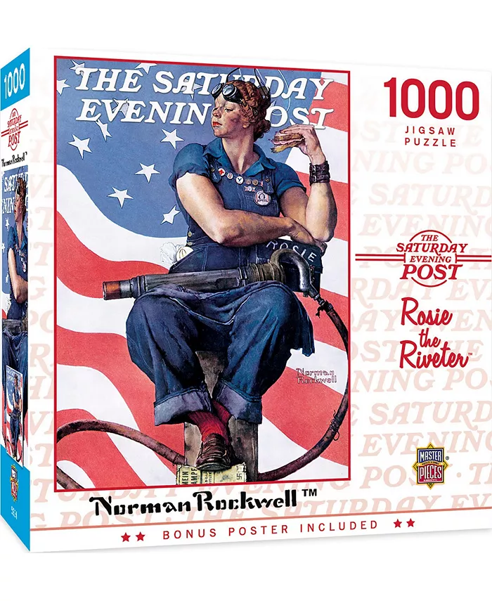 MasterPieces Puzzles Saturday Evening Post - Rosie the Riveter 1000 Piece Puzzle - Mycitystee