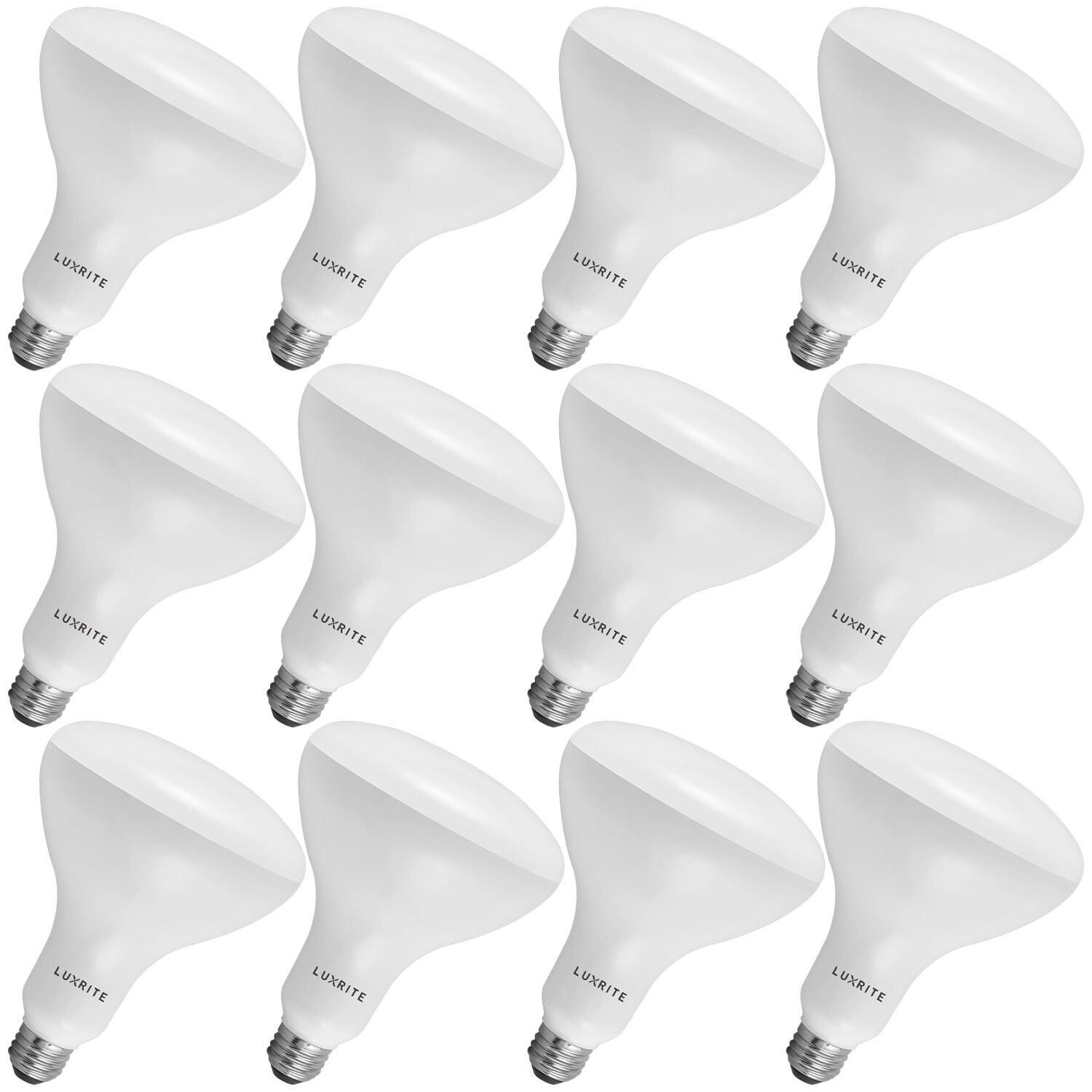 Luxrite BR40 LED Light Bulbs，14W= 85W Dimmable， 1100 Lumen， LED Flood Light Bulb， 14W， E26 Medium Base (12 Pack) - Mycitystee