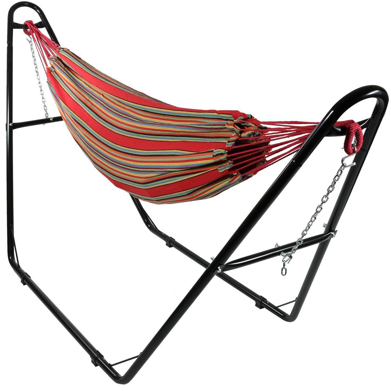 Ultimate Patio Brazilian Double Hammock w/ Universal Multi-Use Stand - Mycitystee