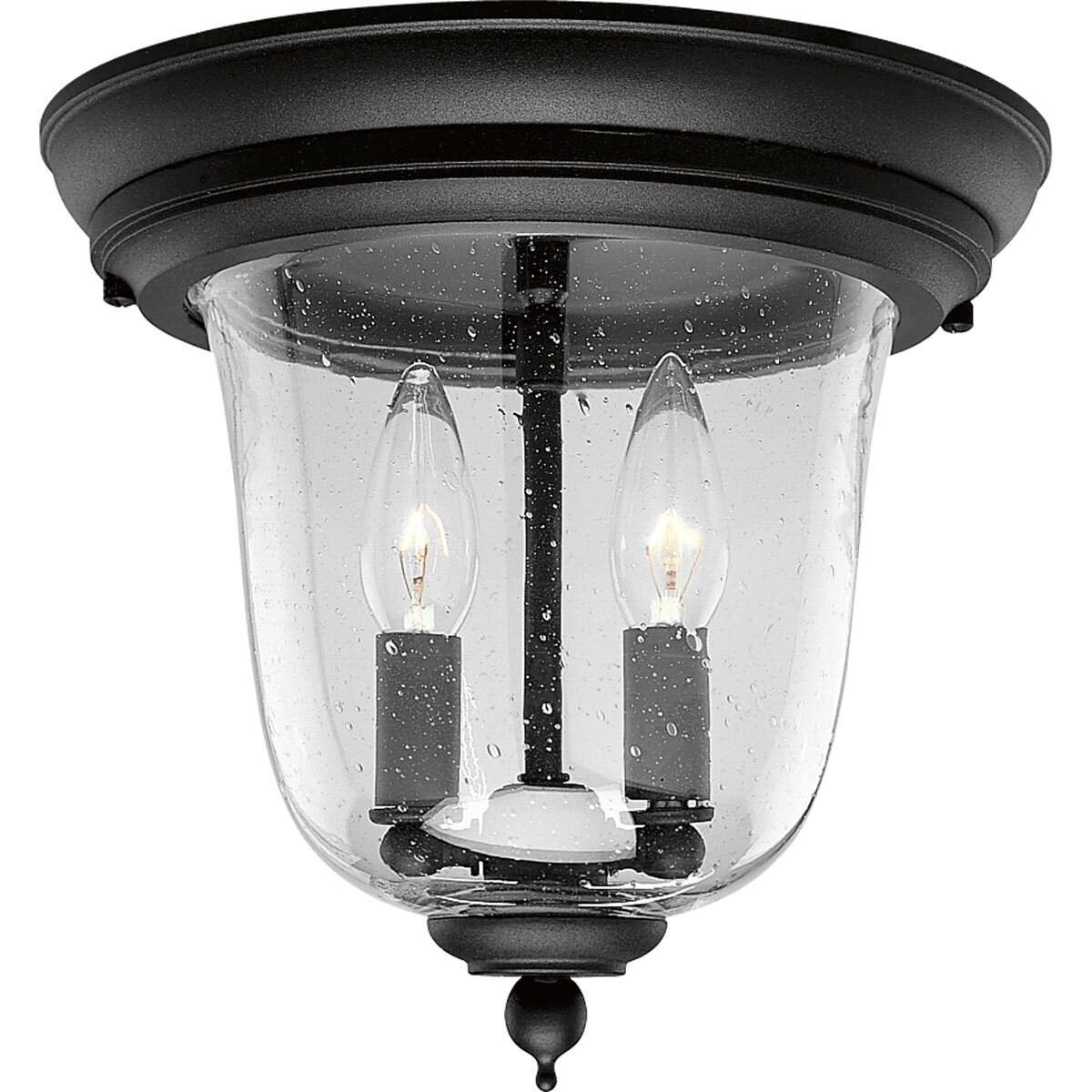Ashmore 2-Light Black Traditional Outdoor Close-to-Ceiling Light - Mycitystee