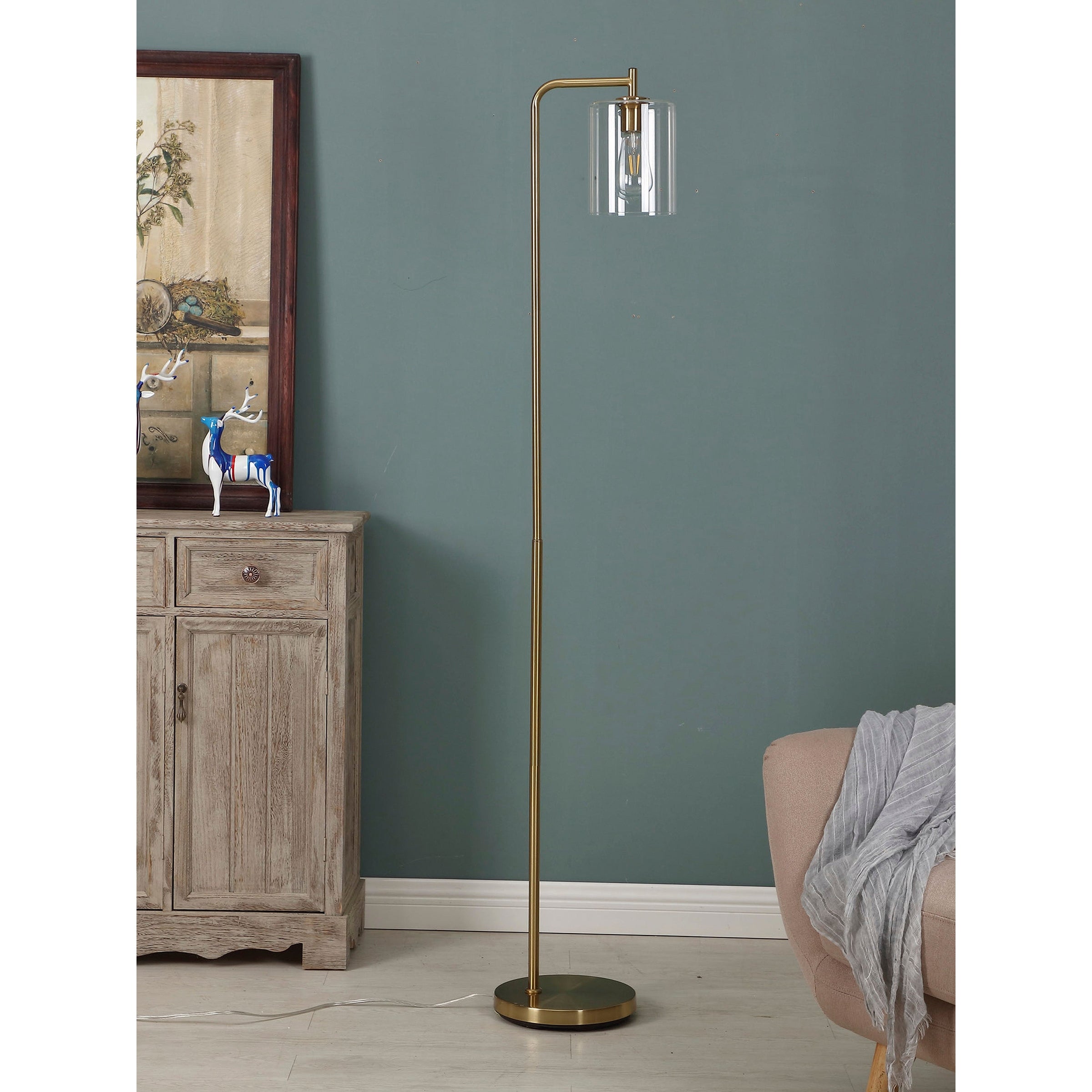 Brightech Elizabeth LED Floor Lamp - Brass - Mycitystee