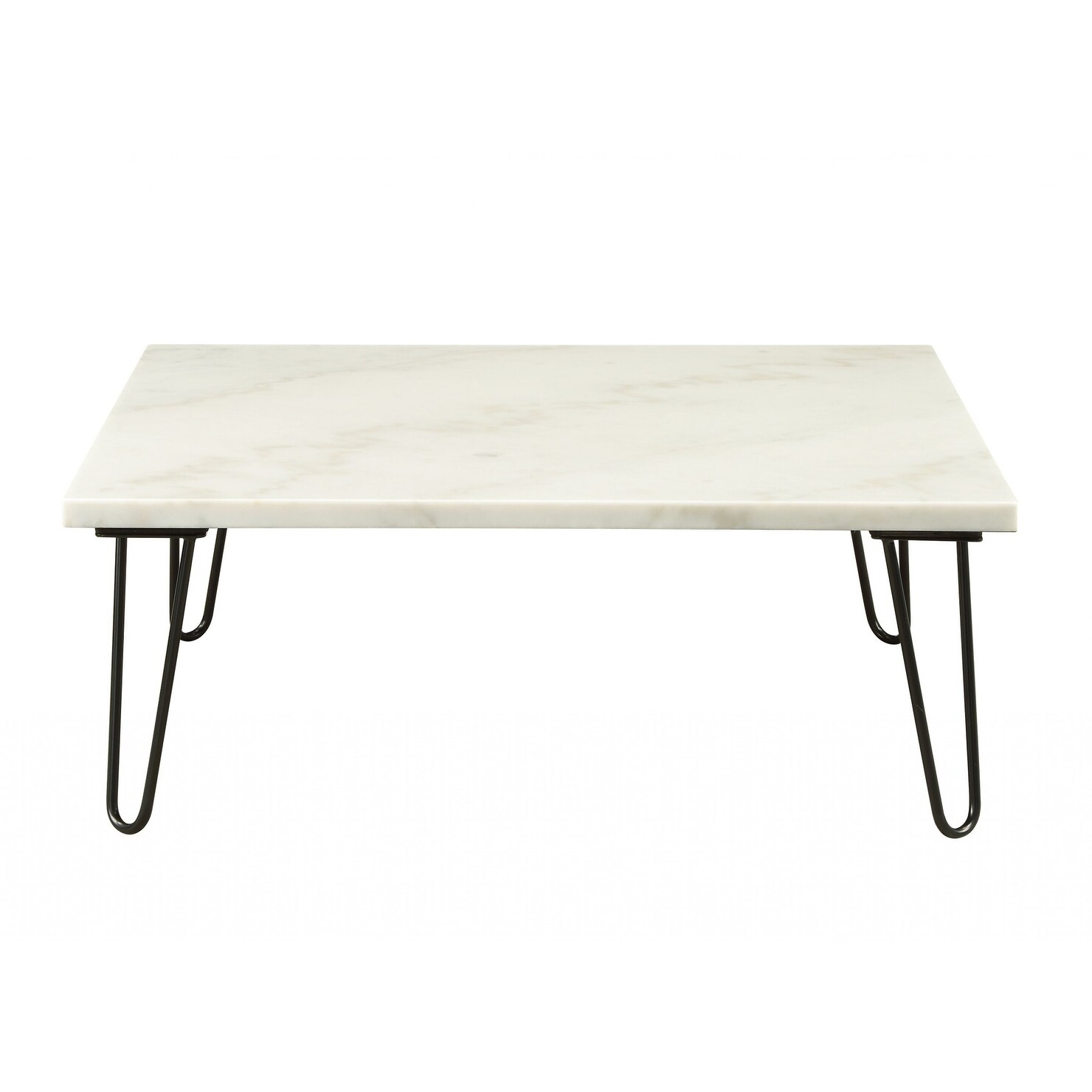 40' X 40' X 15' Real Marble And Black Coffee Table - 40' X 40' X 15' - Mycitystee
