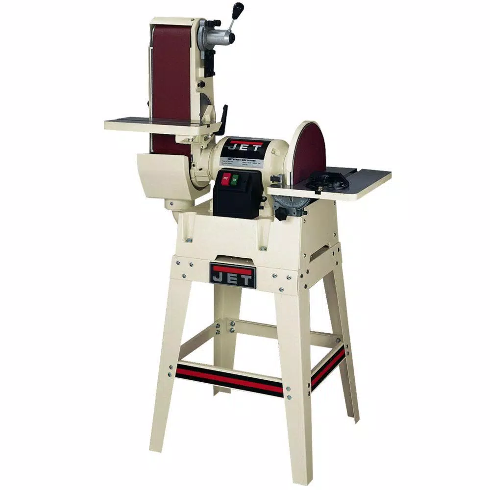Jet 115/230-Volt JSG-6DCK 1.5 HP 6.5 in. x 48 in. Belt and 12 in. Disc Sander with Open Stand and#8211; XDC Depot - Mycitystee