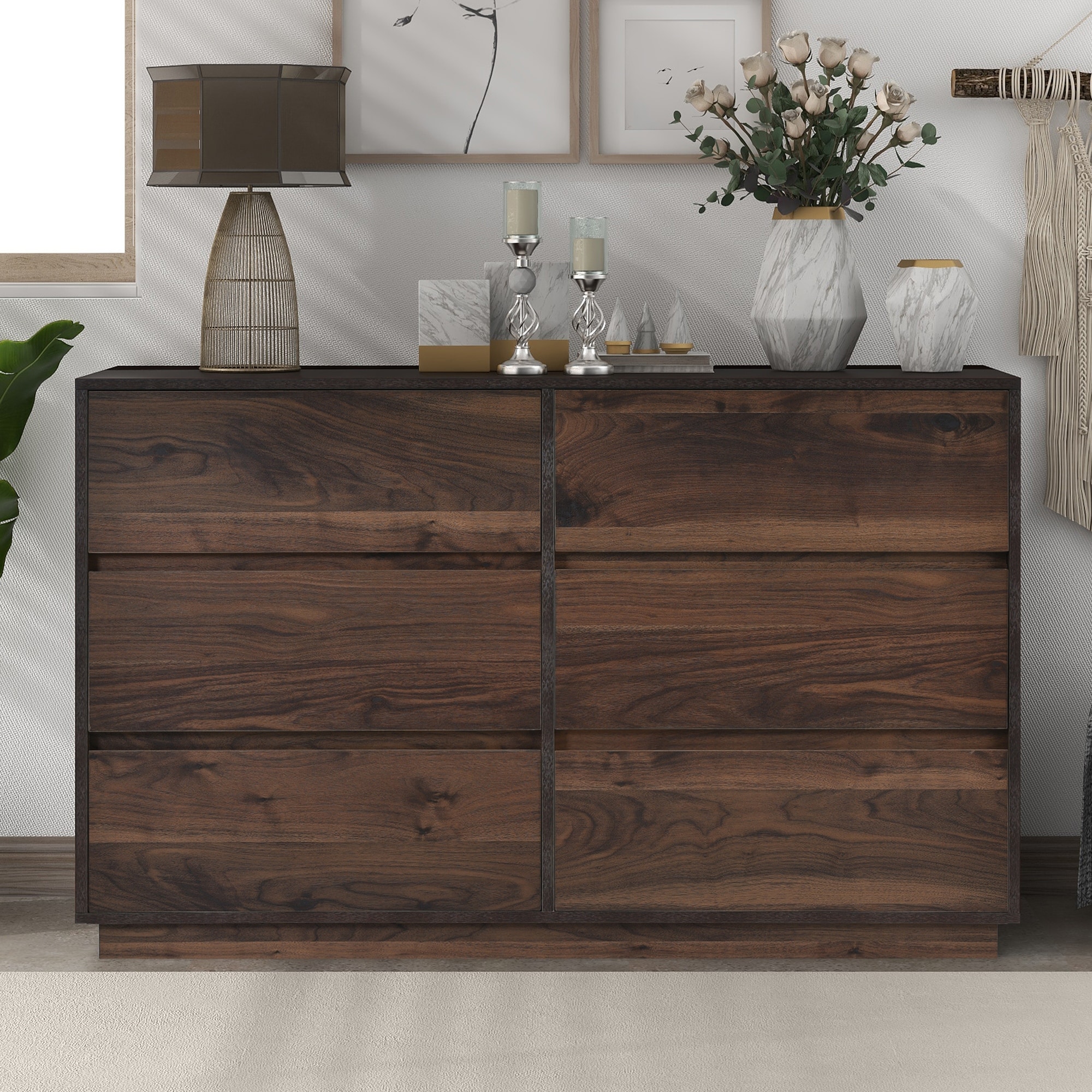 Mid-Century Modern 6 Drawers Dresser - - 37216606 - Mycitystee