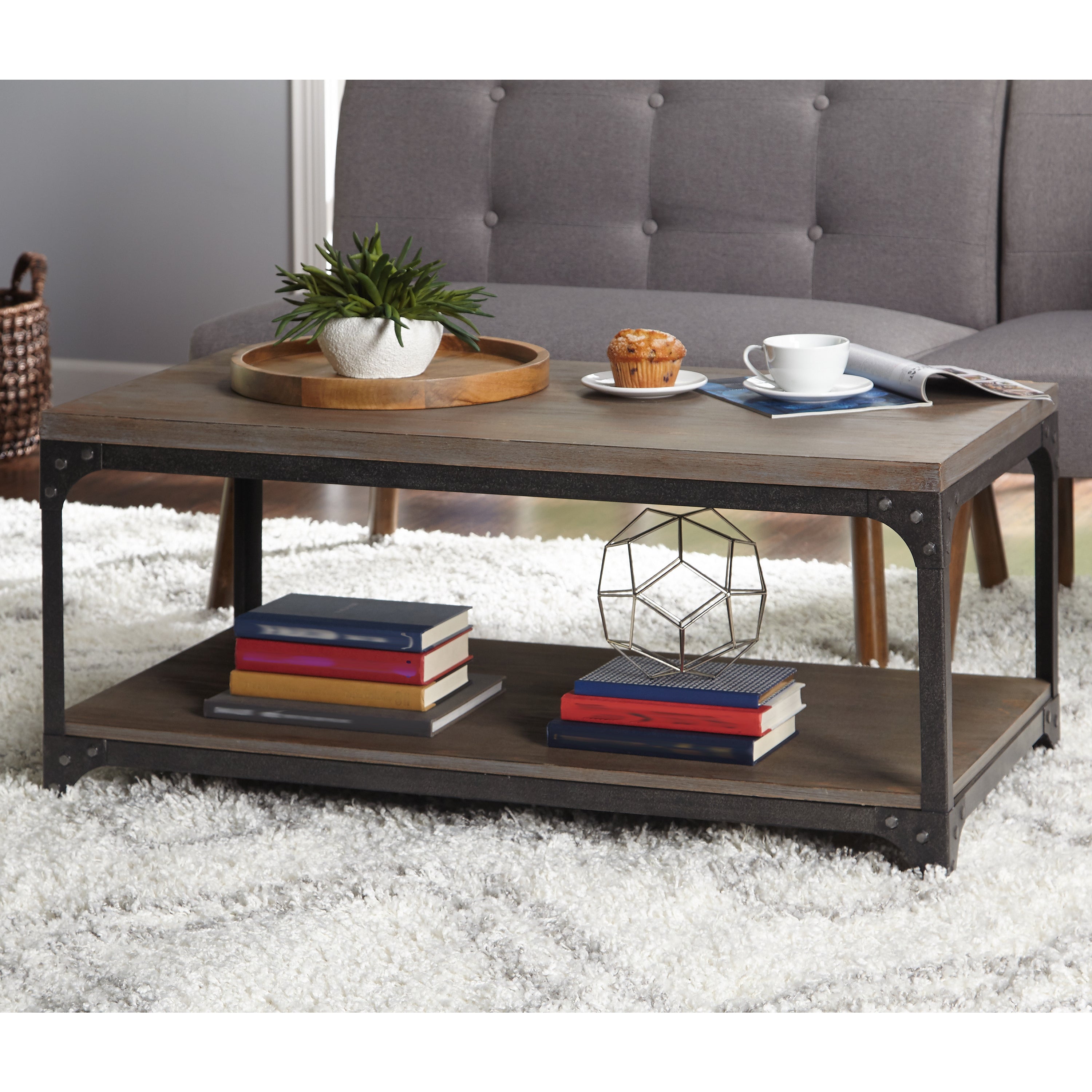 Simple Living Scholar Vintage Industrial Coffee Table - Mycitystee