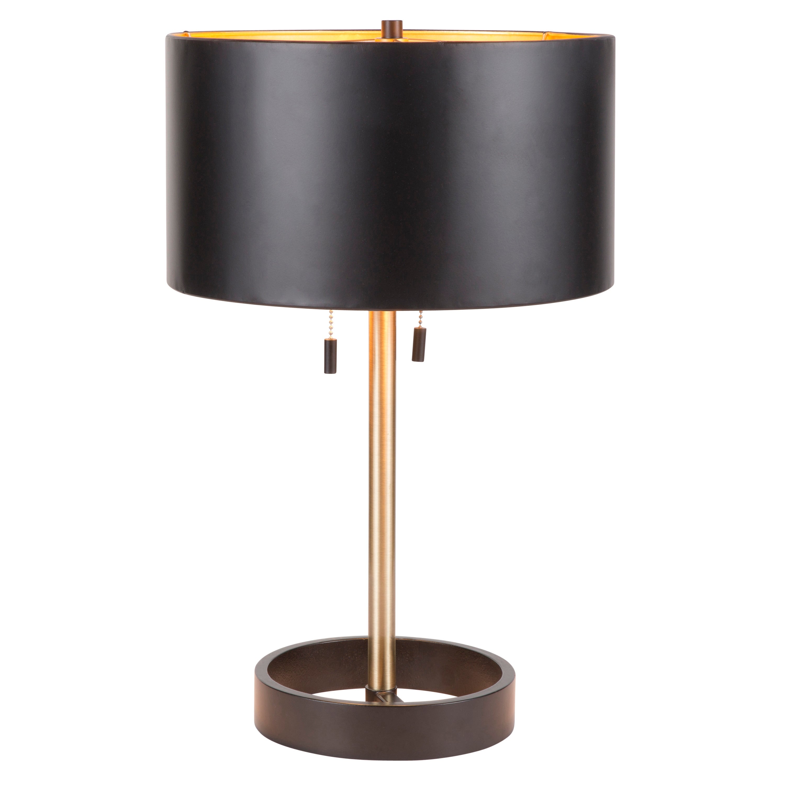 Lumisource Hilton Floor Lamp in Nickel with Black Metal Shade - 13