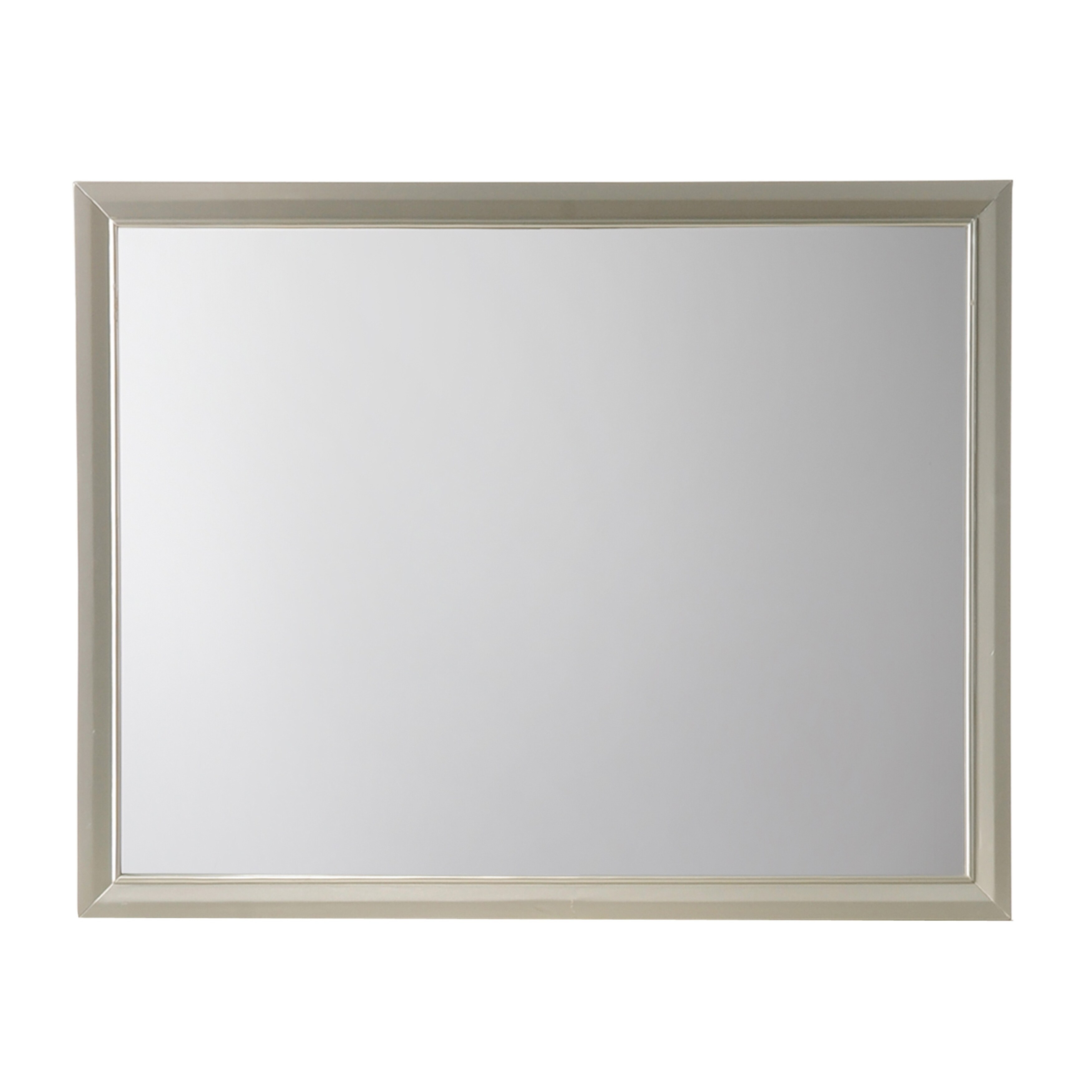 Rectangular Wood Encased Dresser Top Mirror， Champagne Silver - - 31102098 - Mycitystee