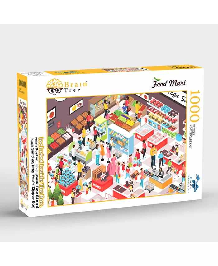 Brain Tree Games Food Mart 1000 Piece Jigsaw Puzzle - Mycitystee