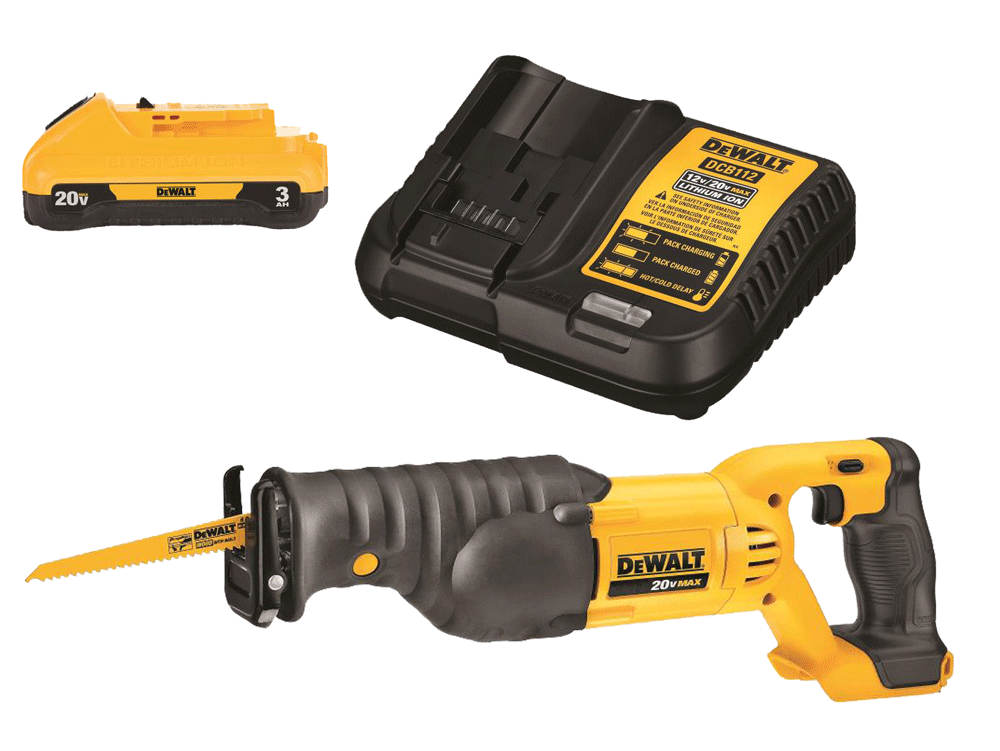 DEWALT 20V Max Li-ion Reciprocating Saw 3Ah Kit Bundle DCB230C-DCS380B from DEWALT - Mycitystee