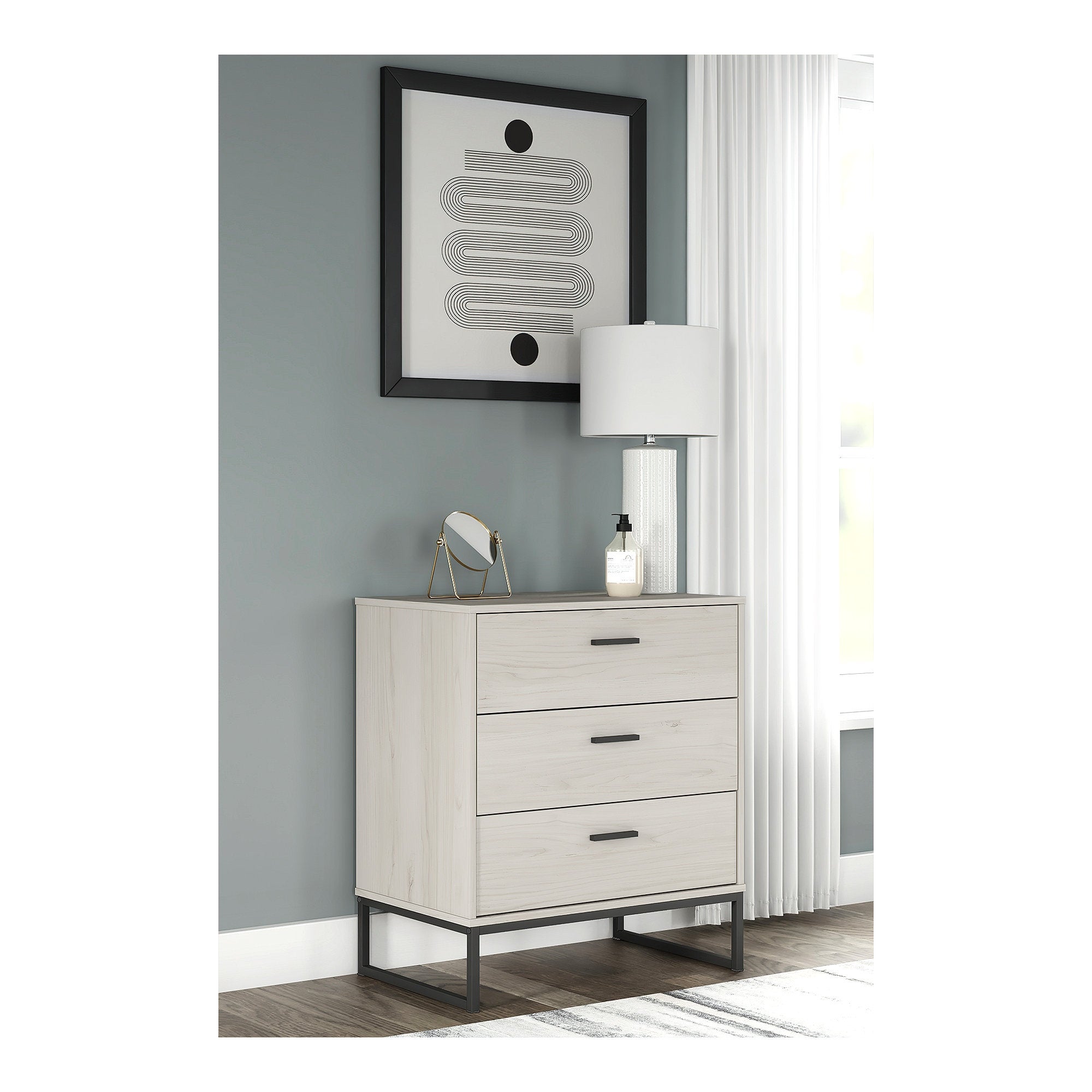 Ashley Furniture Socalle Light Natural 3 Drawer Chest - - 36339169 - Mycitystee
