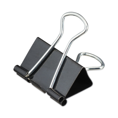 Universal Binder Clips， Medium， Black/Silver， 12/Box (10210) - Mycitystee
