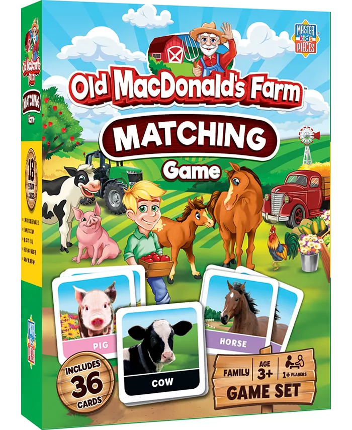 MasterPieces Puzzles Licensed Old MacDonald's Farm Matching Game for Kids and Families - Mycitystee