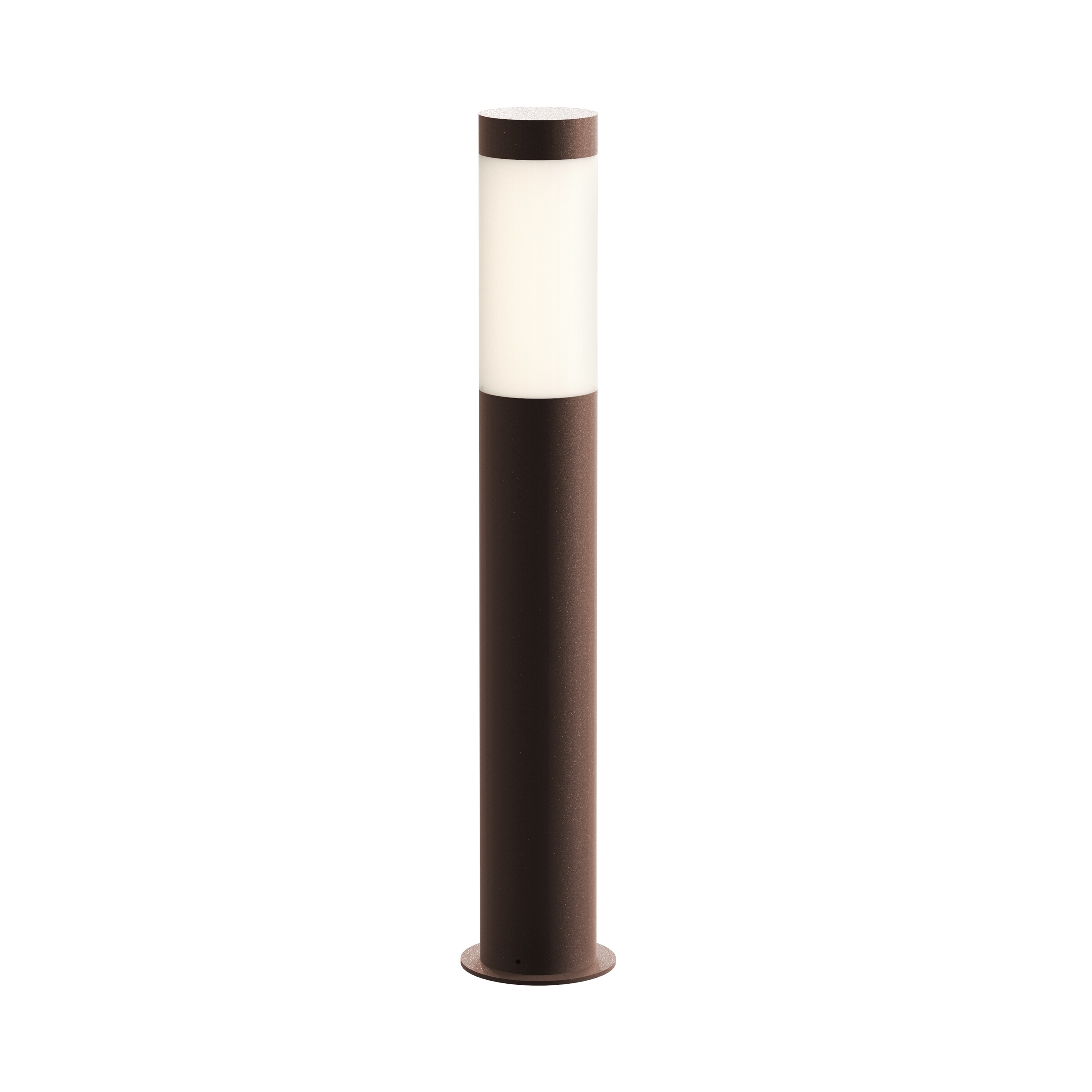 Round Column Textured Bronze 22-inch LED Outdoor Bollard， White Shade - Mycitystee