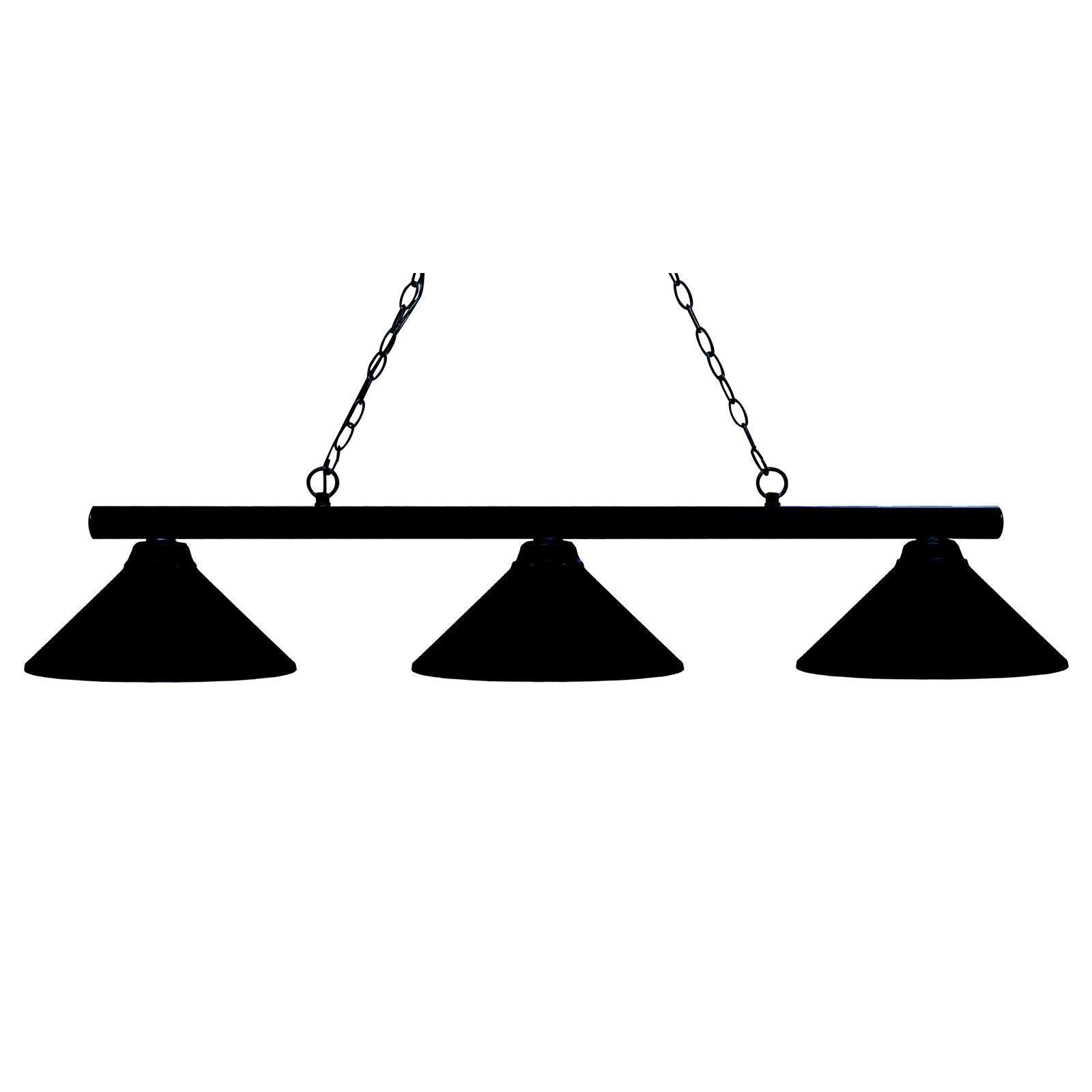 Sharp Shooter Black 3-light Billiard Light Fixture - Matte Black - Mycitystee