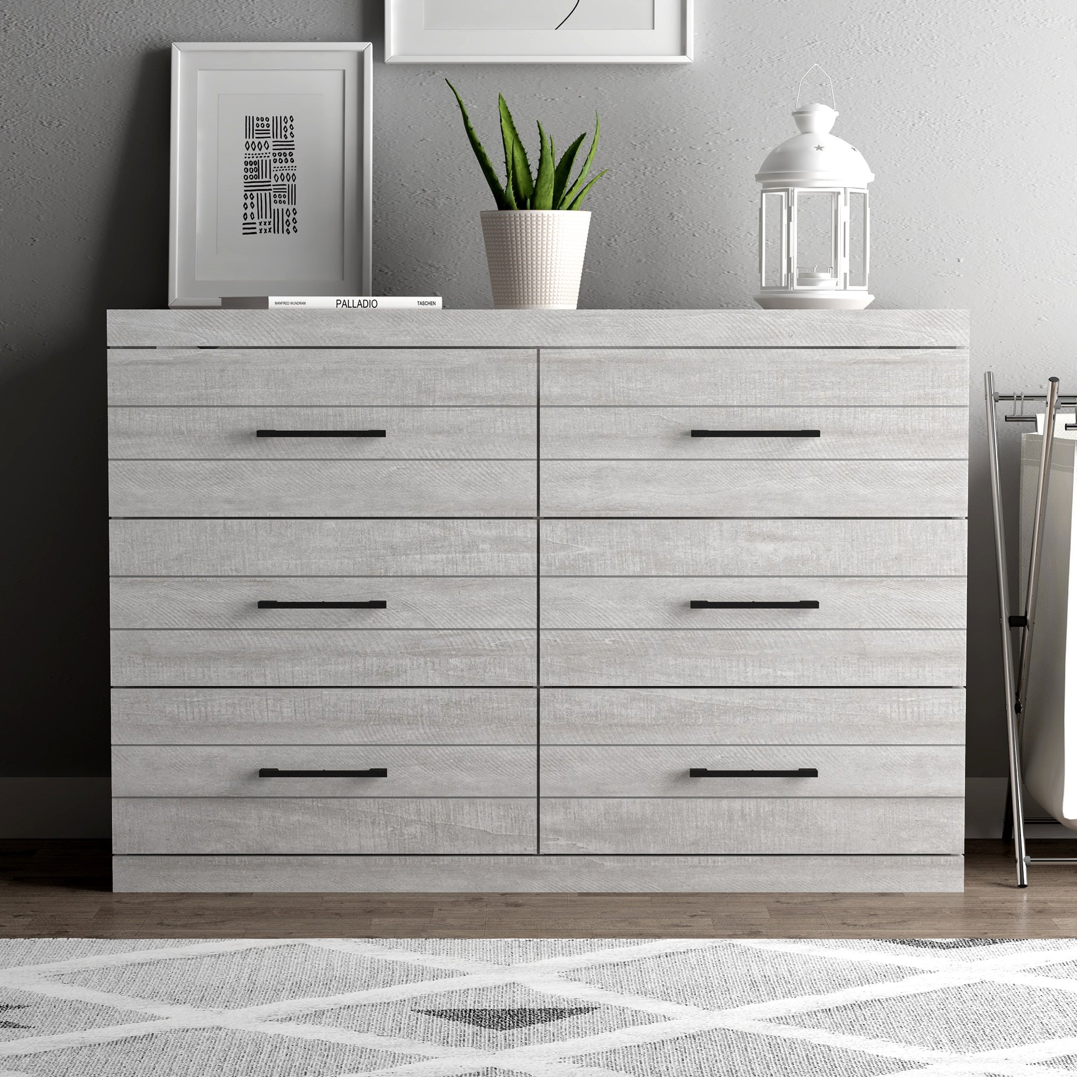 Hamsper 6-Drawer Dresser (31.7 in. × 46.5 in. × 16.3 in.) - - 36758303 - Mycitystee