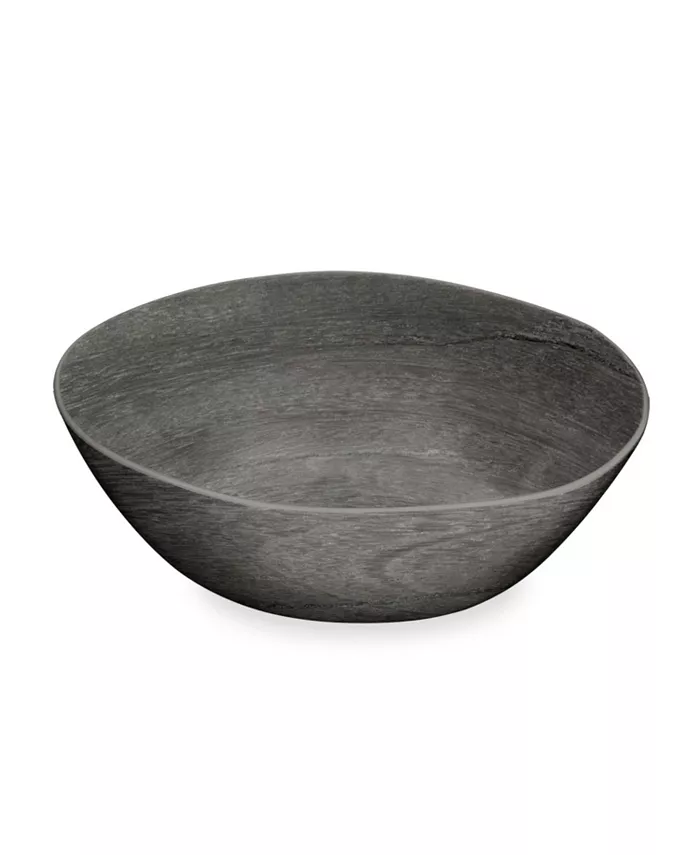 TarHong Faux Real Blackened Wood Melamine Serve Bowl 142 Oz - Mycitystee