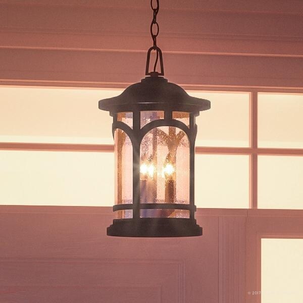 Luxury Rustic Outdoor Pendant Light， 18
