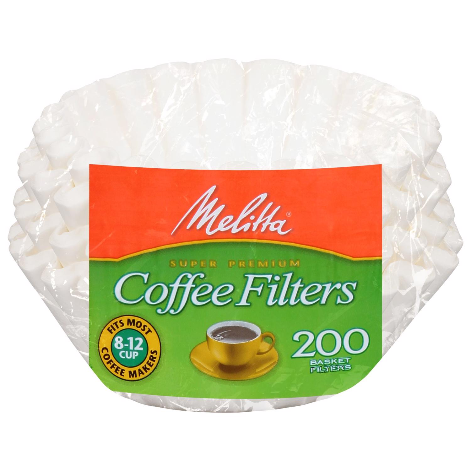 Melitta 8-12 cups White Basket Coffee Filter 200 pk - Mycitystee