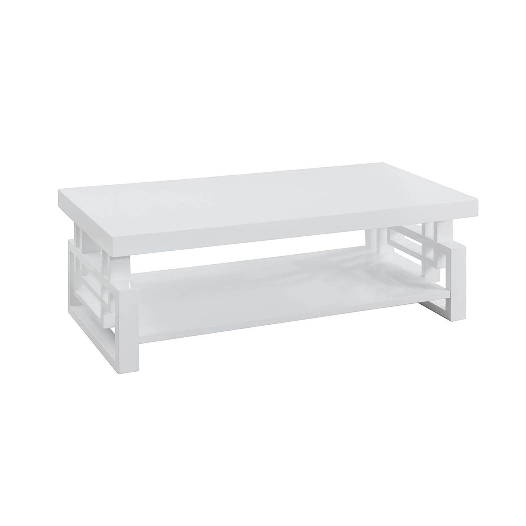 Naomi High Glossy White Rectangular Coffee Table - Mycitystee