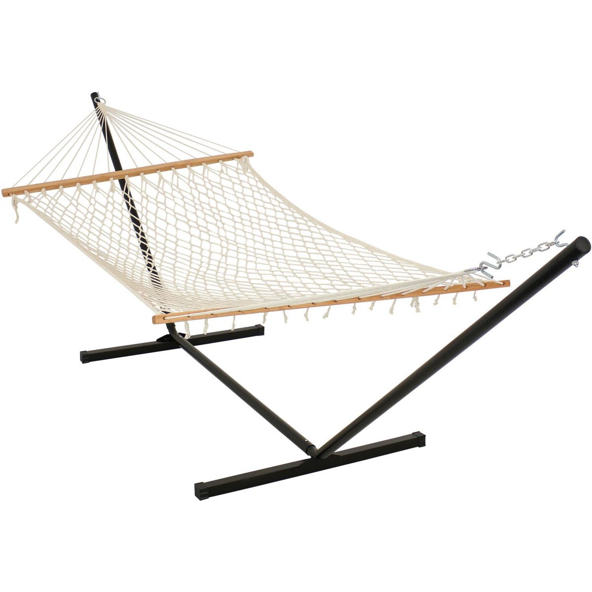 Ultimate Patio Double Rope Hammock w/ Stand - Mycitystee
