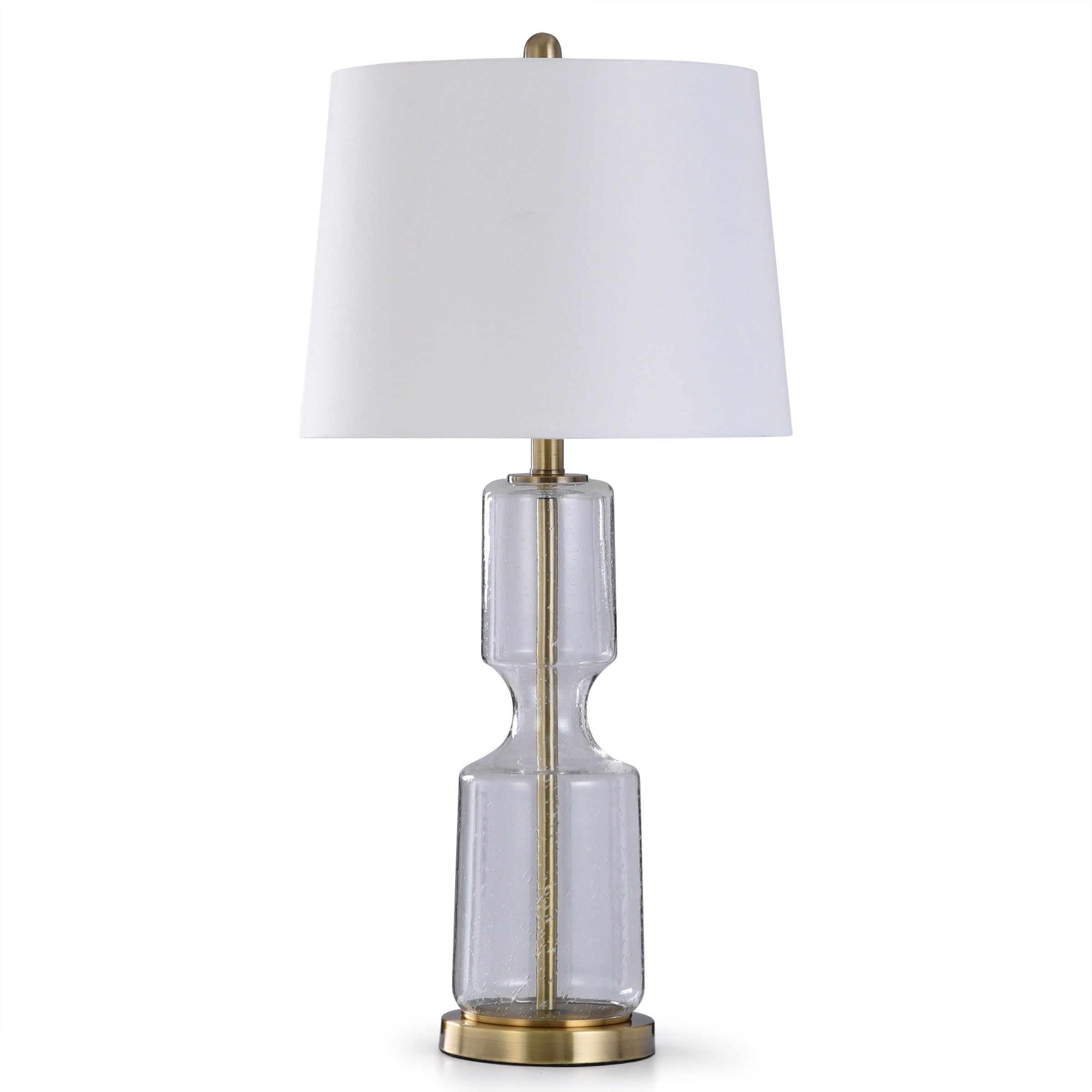 StyleCraft Antique Brass and Seeded Glass 1-light Metal Table Lamp - Mycitystee
