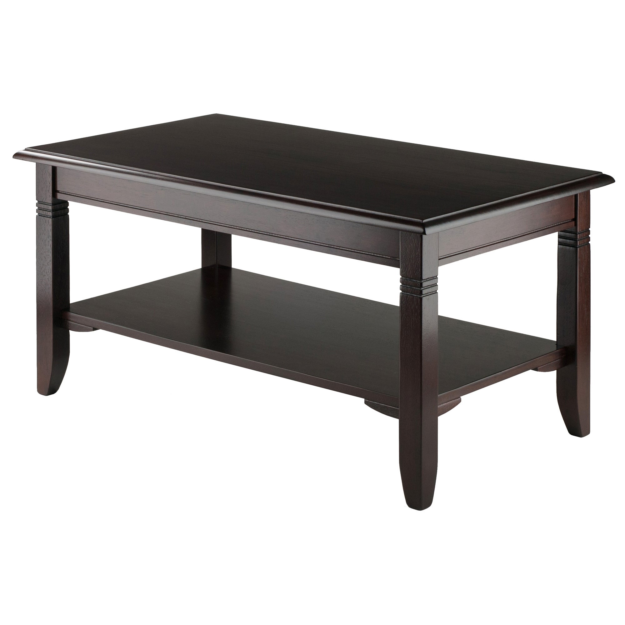 Nolan Coffee Table， Cappuccino - 37 x 21.02 x 18.03 inches - Mycitystee