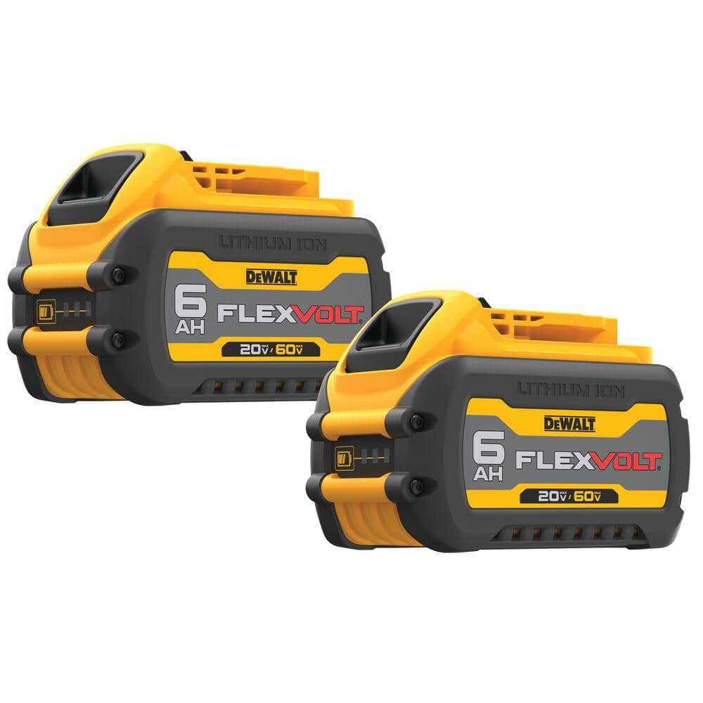 DEWALT FLEXVOLT 20V/60V MAX Lithium-Ion 6.0Ah Battery Pack (2 Pack) DCB606-2 - Mycitystee