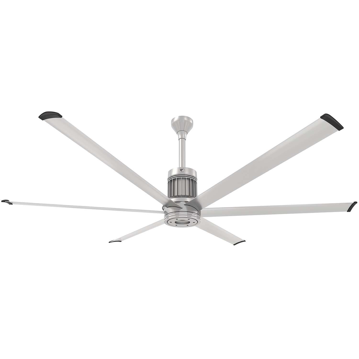 84-Inch i6 Ceiling Fan Universal Mount W/12-Inch Ext Tube Brushed Silver by Big Ass Fans - Mycitystee
