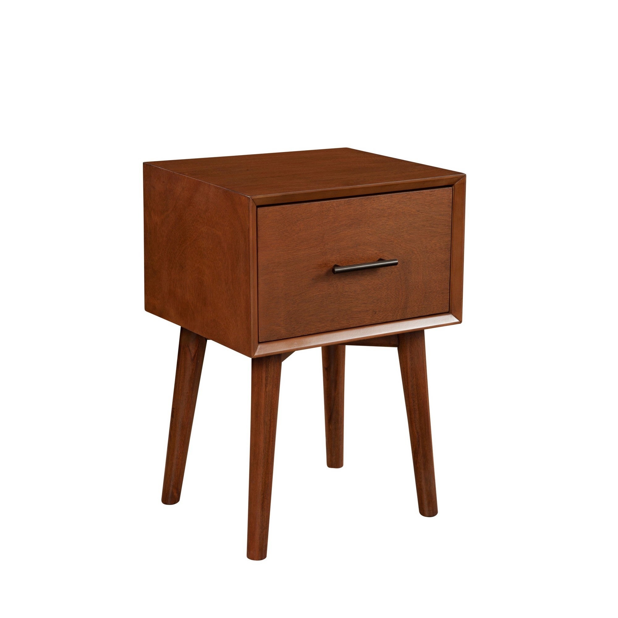 End Table with 1 Drawer and Angled Legs， Brown - Mycitystee