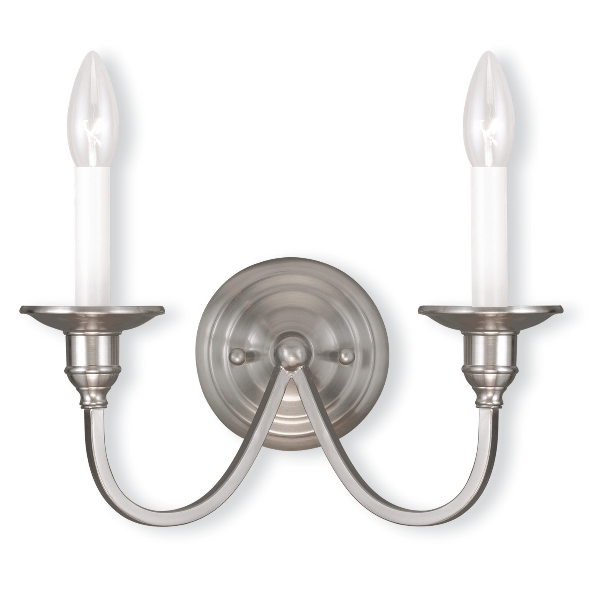 Livex Lighting Cranford 2 Light Brushed Nickel Wall Sconce - Brushed nickel - Mycitystee