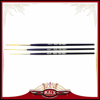 Set of 3 Size 0-2 Series 444 The Virus Scrolling Script Taklon Brush - Mycitystee