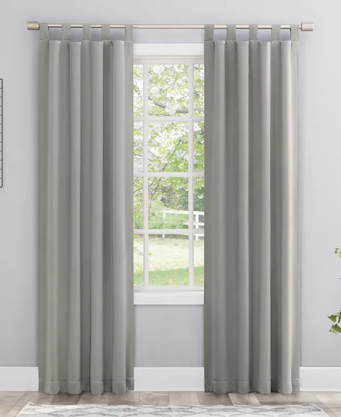 Sun Zero Preston Energy Saving Blackout Tab Top Curtain Panel， 84