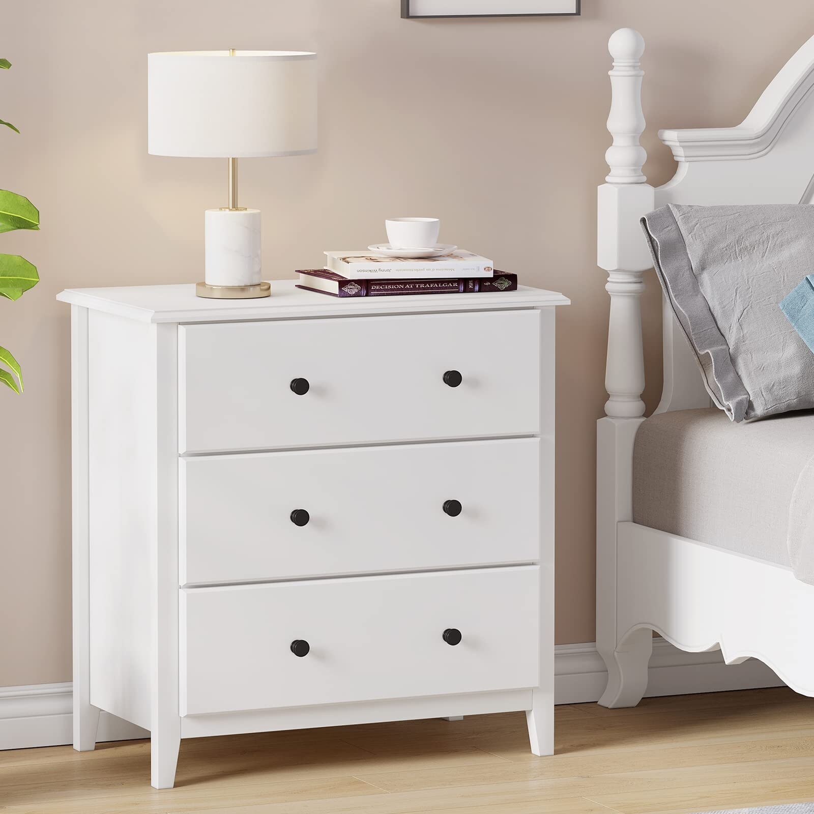 3 Drawer Dresser， 27.5''W Wood Dresser Chest with Wide Storage Space， Storage Tower Clothes Organizer - as picture - - 37668643 - Mycitystee