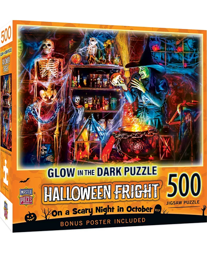 MasterPieces Puzzles Glow in the Dark Halloween - A Dark Brew 500 Piece Puzzle - Mycitystee