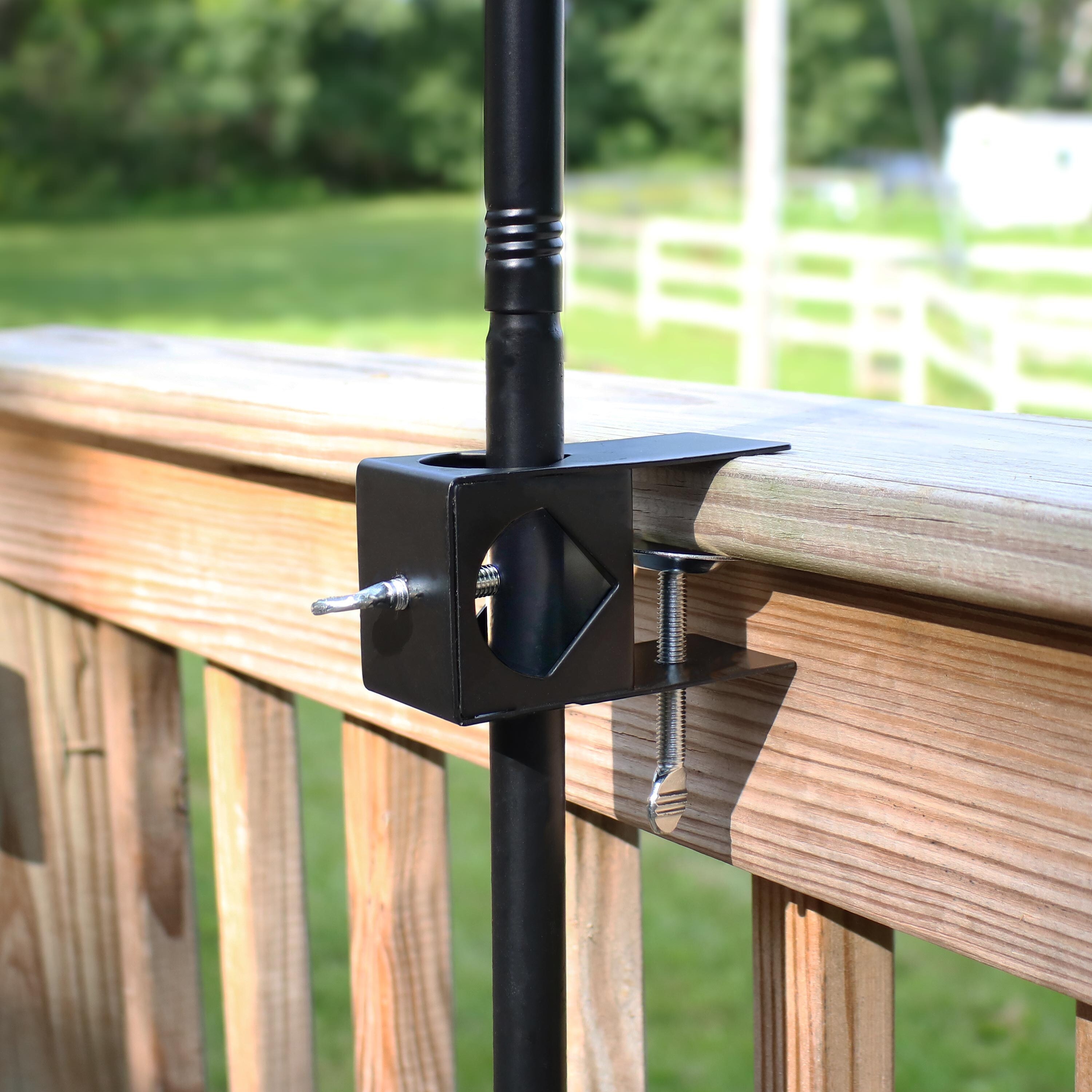 Sunnydaze Deck Clamp for Outdoor Torches to Mount to Handrail/Railing - Single - Mycitystee