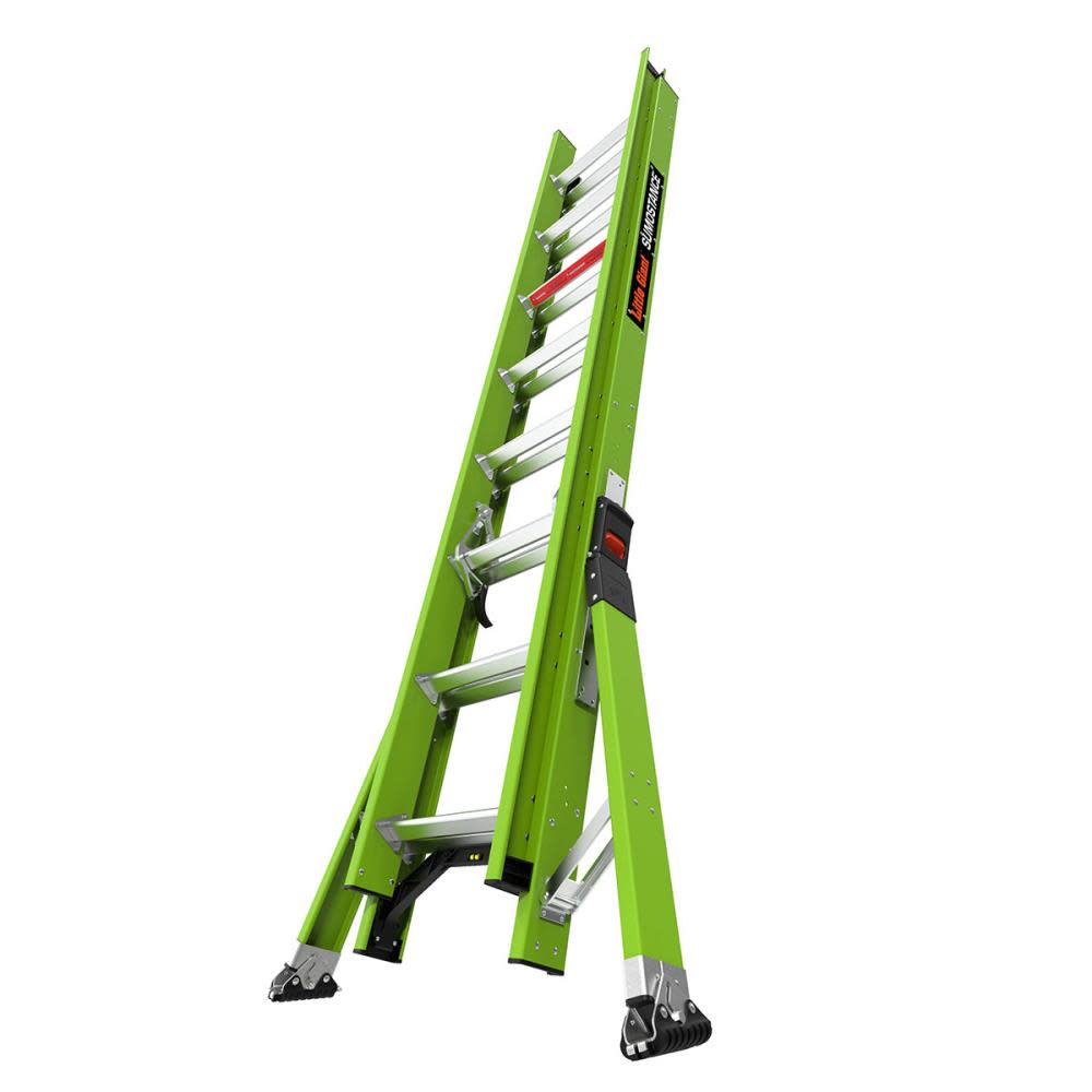 HyperLite SumoStance 16 ft Type IA Fiberglass Extension Ladder - Mycitystee
