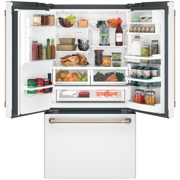 22.2 cu ft French Door White Refrigerator - Mycitystee