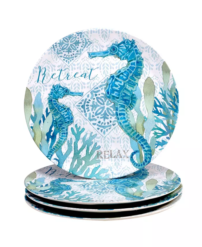 Certified International Beachcomber 4-Pc. Dinner Plates - Mycitystee