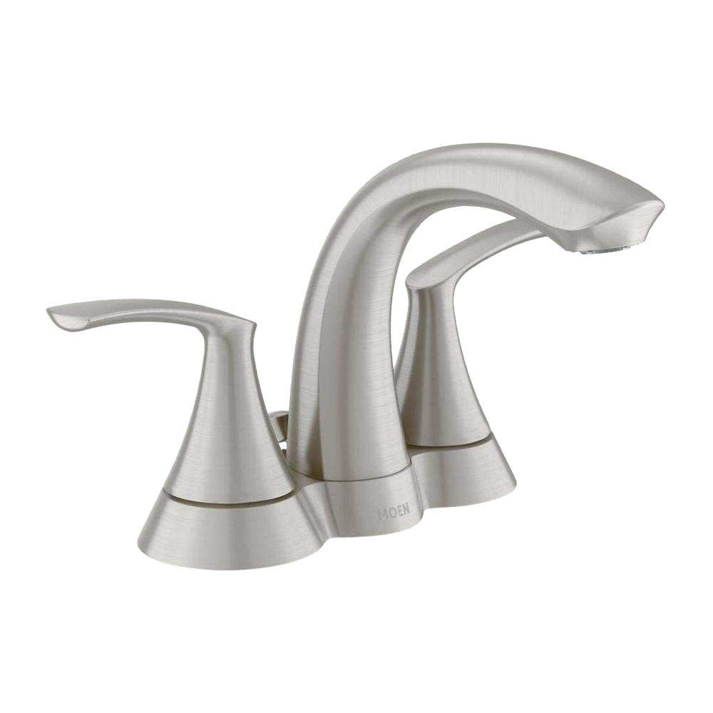 Moen Darcy Bathroom Faucet Spot Resist Nickel 2 Handle Low Arc - Mycitystee