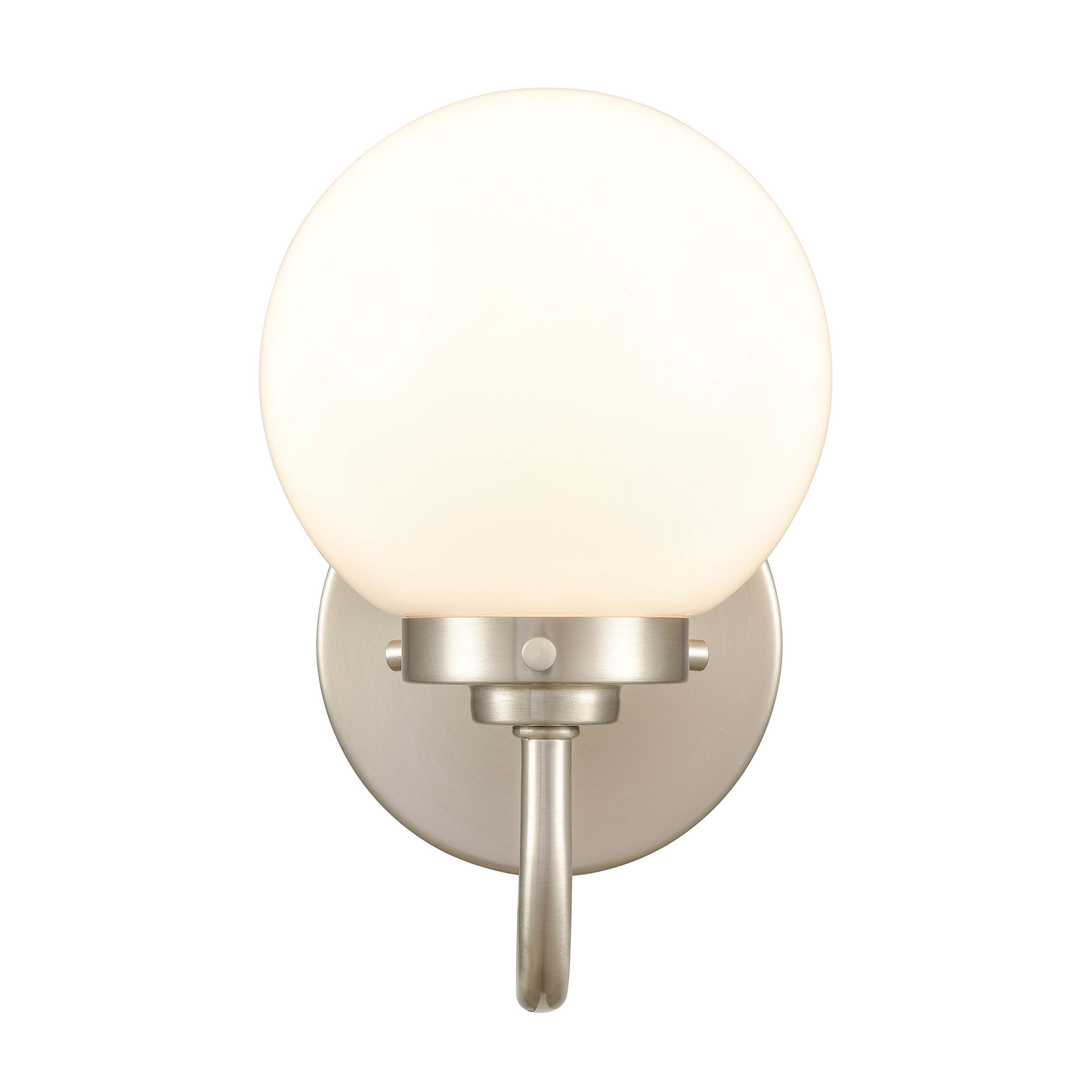 Fairbanks 8.5'' High 1-Light Sconce - Brushed Nickel and Opal - Mycitystee