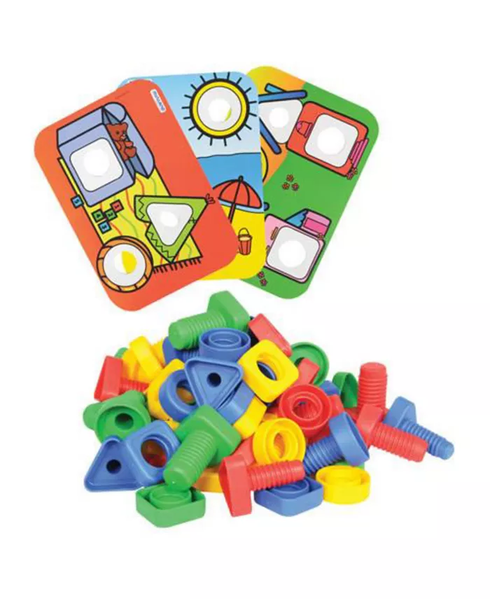 MINILAND Edutional Nuts， Bolts and Pattern Cards Class Set - Mycitystee