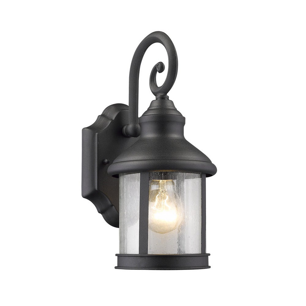 1-light Black Steel Outdoor Wall Lantern Shopping - The Best Deals on Outdoor Wall Lanterns | 17601900 - Mycitystee