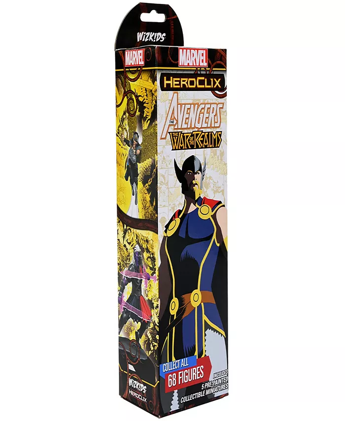 WizKids Games Marvel HeroClix Avengers War of the Realms Booster 5 Figures Randomly Assorted Prepainted Role Playing Game - Mycitystee