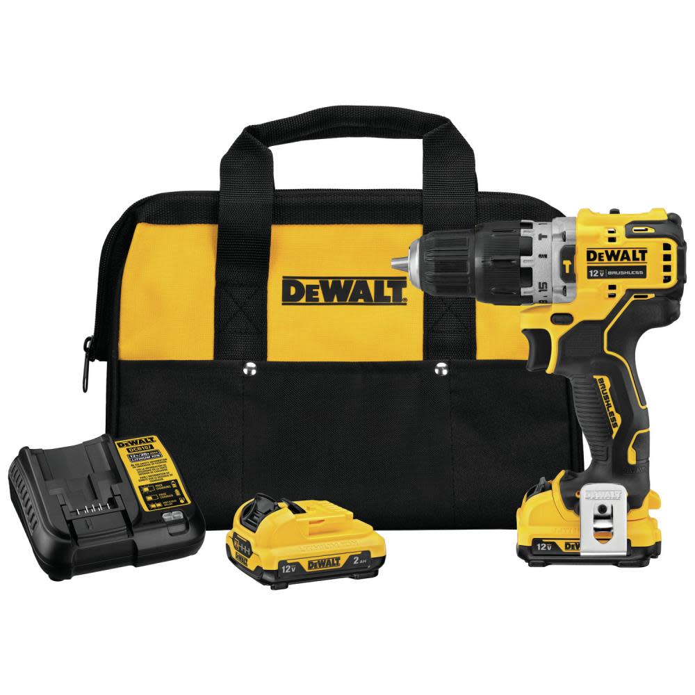 DEWALT XTREME 12V MAX Brushless 3/8 in. Cordless Hammer Drill Kit DCD706F2 from DEWALT - Mycitystee