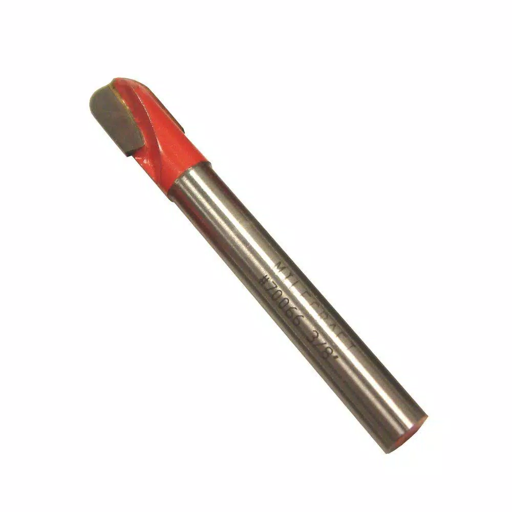 Milescraft 3/8 in. Core Box Long-Reach Router Bit and#8211; XDC Depot - Mycitystee