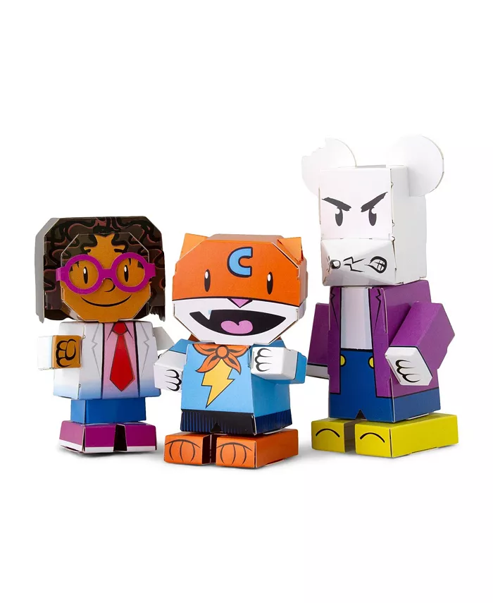 Cubles Max Meow 3 Pack - Max， Mindy， and Agent M  - Buildable 3D STEM Toys - Mycitystee