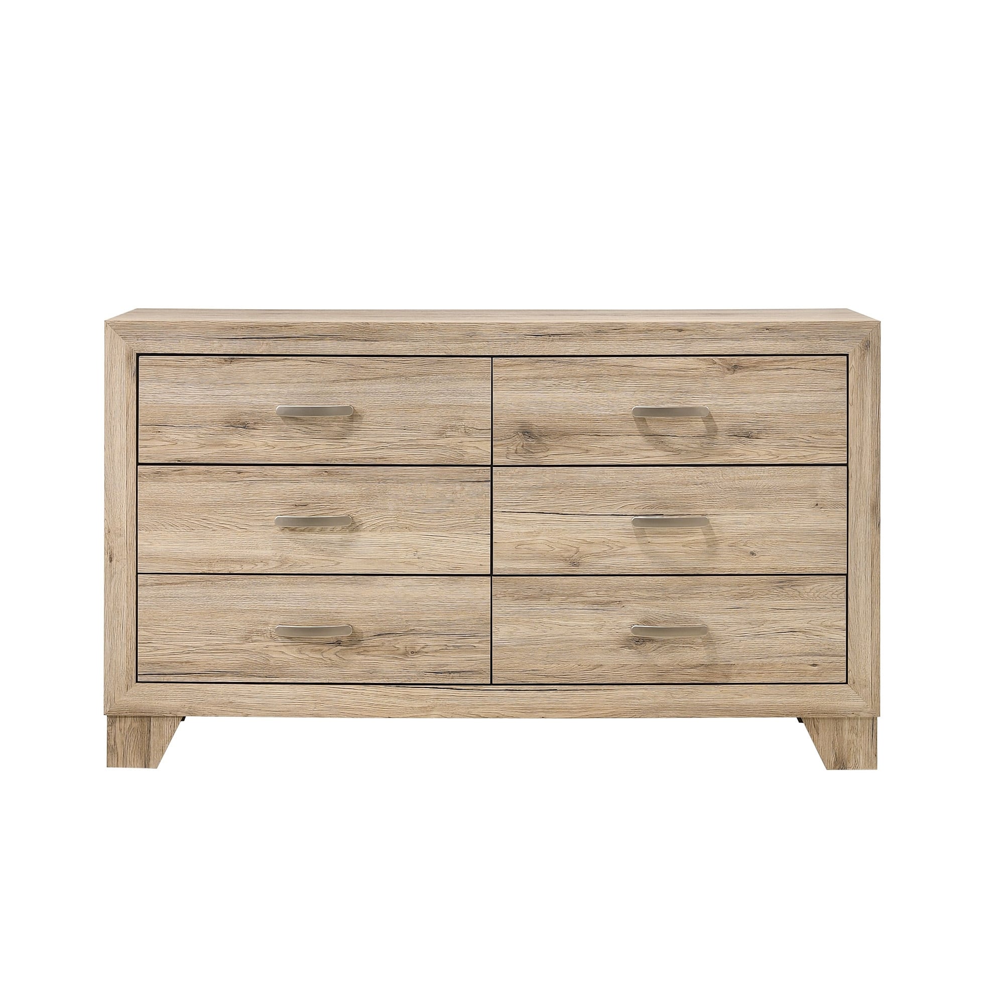 Wood 3 Tier 6 Drawers Dresser， Natural - - 35374242 - Mycitystee