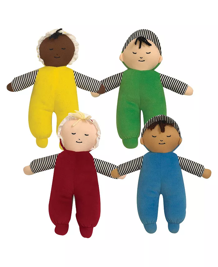 Kaplan Early Learning Company Sweet Soft Fabric Kuddle Set with 4 Dolls - Mycitystee