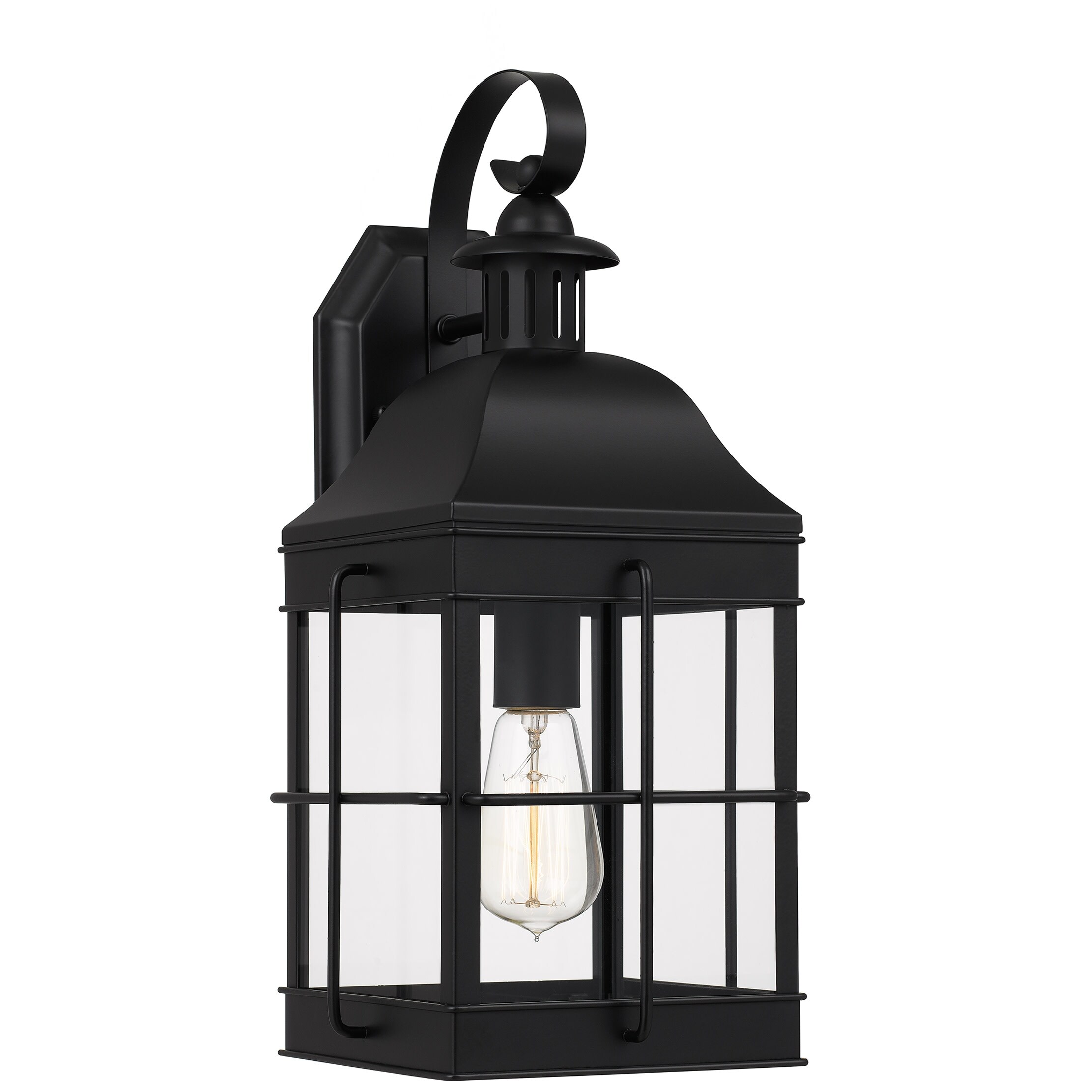 Riley 1-Light Matte Black Outdoor Wall Lantern Shopping - The Best Deals on Outdoor Wall Lanterns | 41429422 - Mycitystee