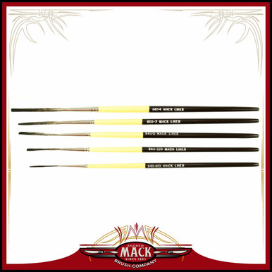 Set of 5 Size 4/0-4 Series 840 Squirrel Hair Outliner Pinstripe Brush - Mycitystee